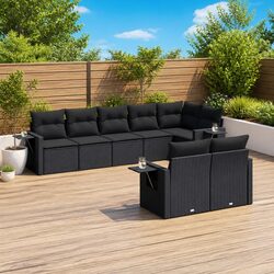 Premium 8-Piece Outdoor Modular Sofa Set in Black