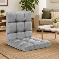 Adjustable Microfibre Floor Chair for Indoor and Outdoor Use