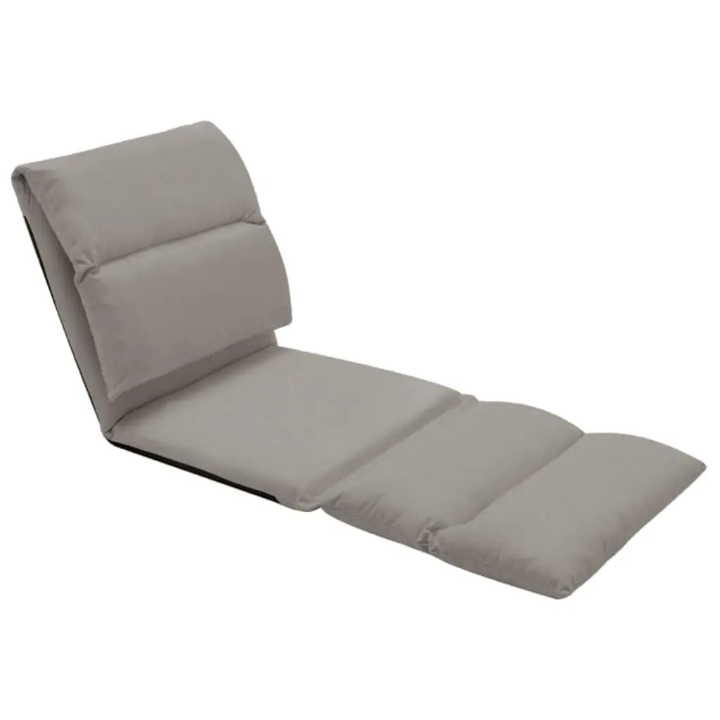 Adjustable Chaise Lounger Floor Chair in Grey Microfibre