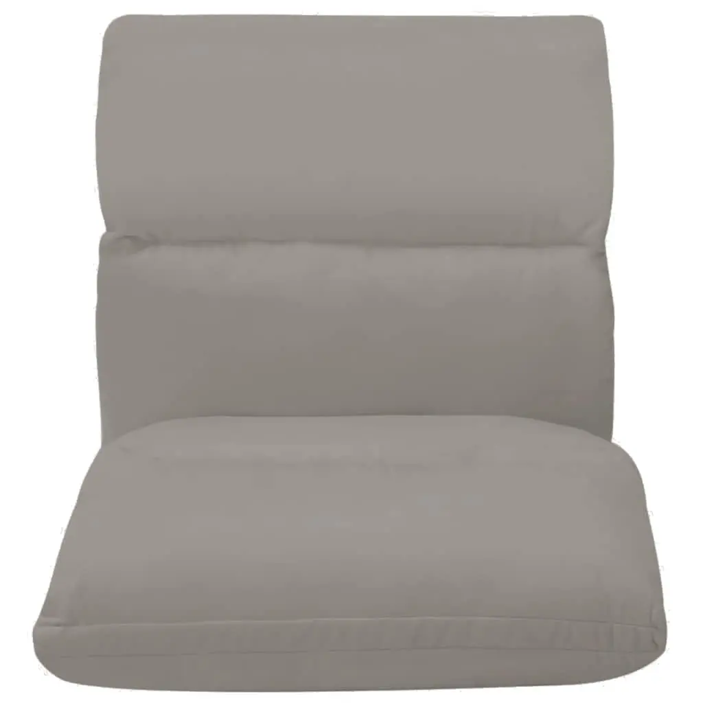 Adjustable Chaise Lounger Floor Chair in Grey Microfibre
