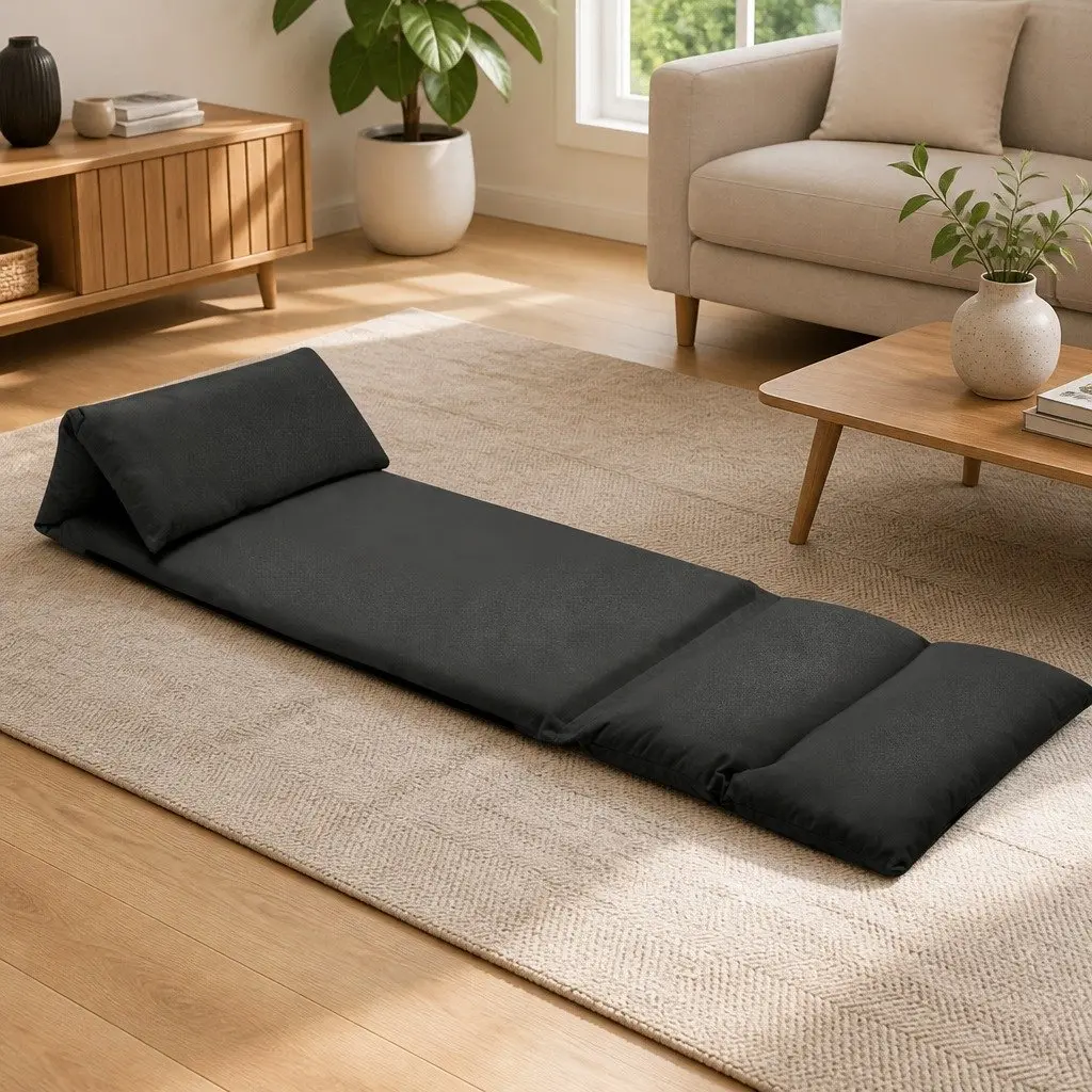 Adjustable Microfibre Folding Floor Chair for Comfort