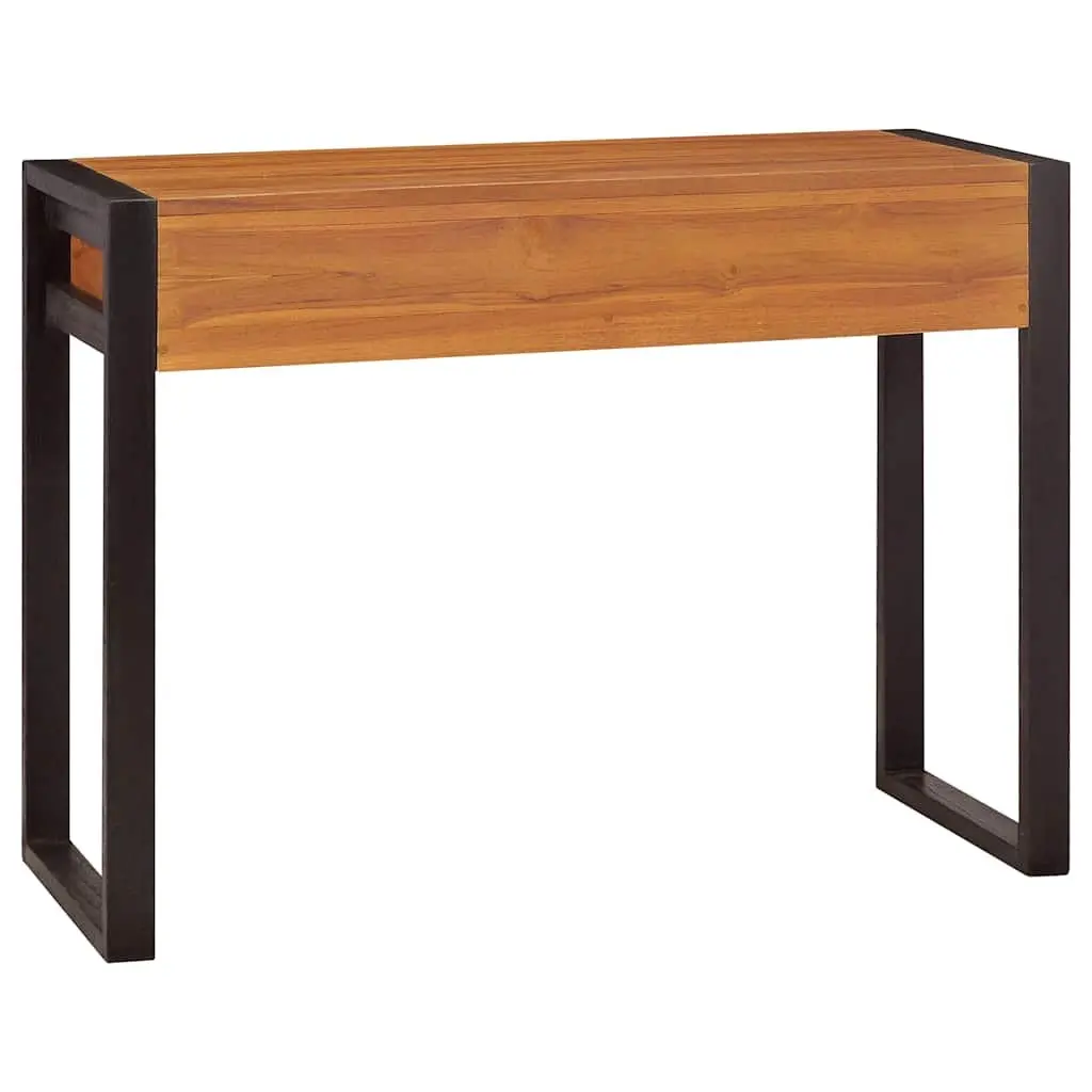 Desk with 2 Drawers 100x40x75 cm Brown Wooden Office Table Storage Furniture