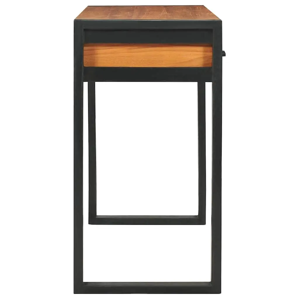 Desk with 2 Drawers 100x40x75 cm Brown Wooden Office Table Storage Furniture