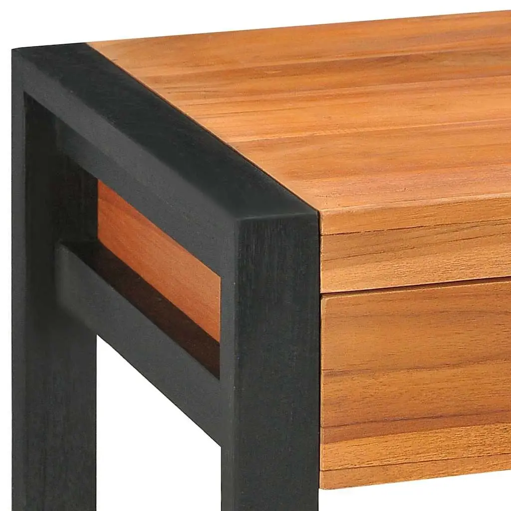 Desk with 2 Drawers 100x40x75 cm Brown Wooden Office Table Storage Furniture