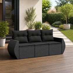 Premium Garden Sofa Set - 3 Piece Outdoor Furniture