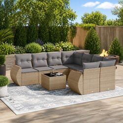 Durable 9 Piece Garden Sofa Set for Outdoor Living