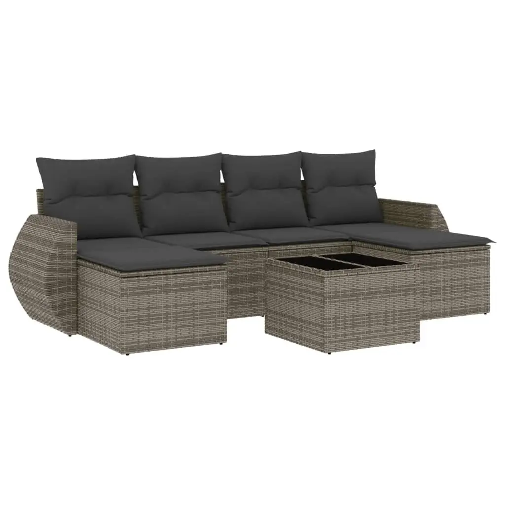 7 Piece Modular Garden Sofa Set in Grey