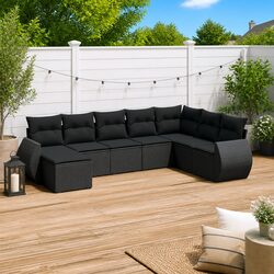 Durable 8 Piece Garden Sofa Set for Outdoor Spaces