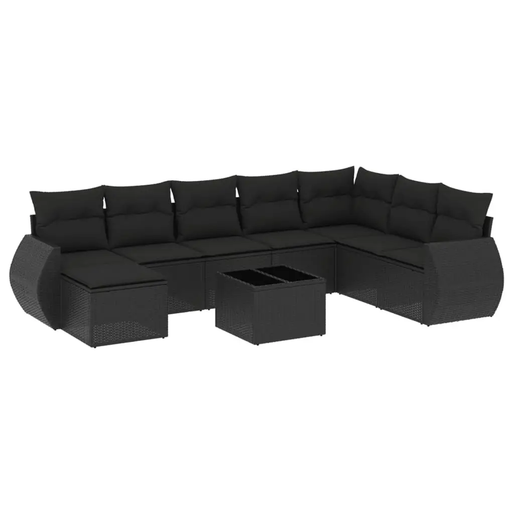 9 Piece Modular Garden Sofa Set with Cushions