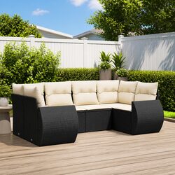 Premium 6 Piece Modular Garden Sofa Set with Cushions