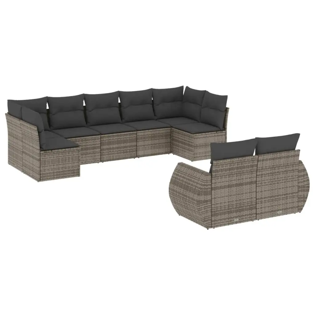 9 Piece Garden Sofa Set with Cushions