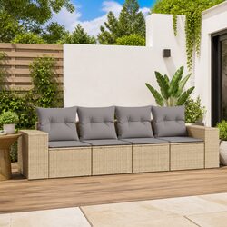 High-Quality 4 Piece Garden Sofa Set for Outdoor Use