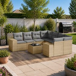 Stylish 9 Piece Garden Sofa Set for Outdoor Relaxation