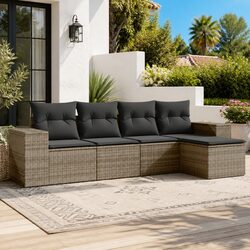 5-Piece Garden Sofa Set for Outdoor Relaxation in Grey