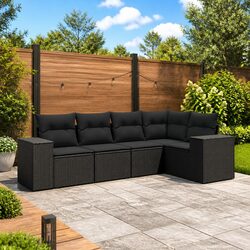 High-Quality 5 Piece Rattan Garden Sofa Set