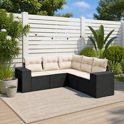 Durable 5 Piece Garden Sofa Set with Storage