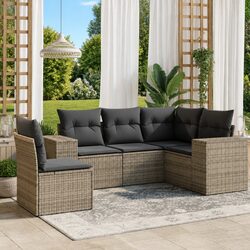 Premium 5 Piece Garden Sofa Set for Outdoors in Grey