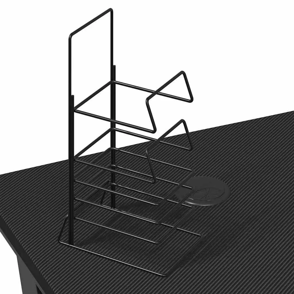 Black Gaming Desk with K Shape Legs