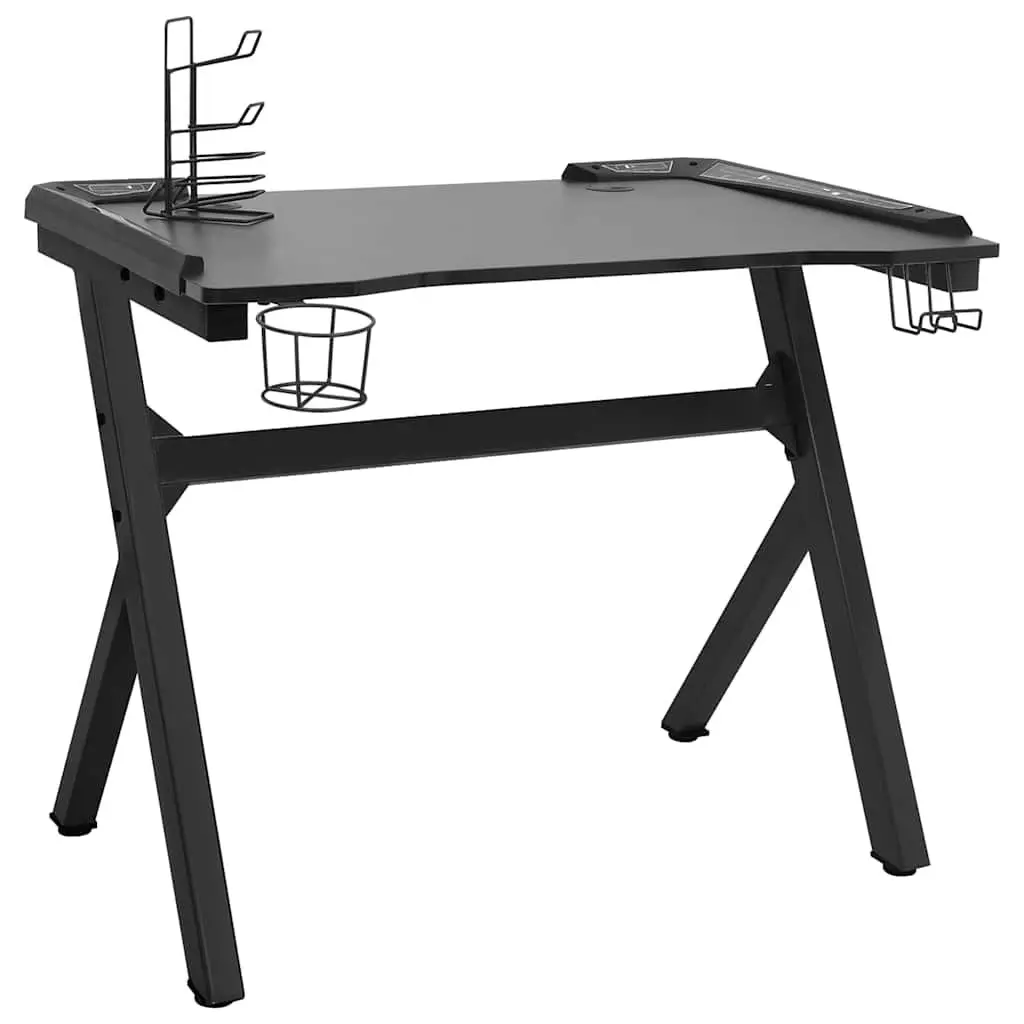Y Shape Gaming Desk with LED RGB Lighting