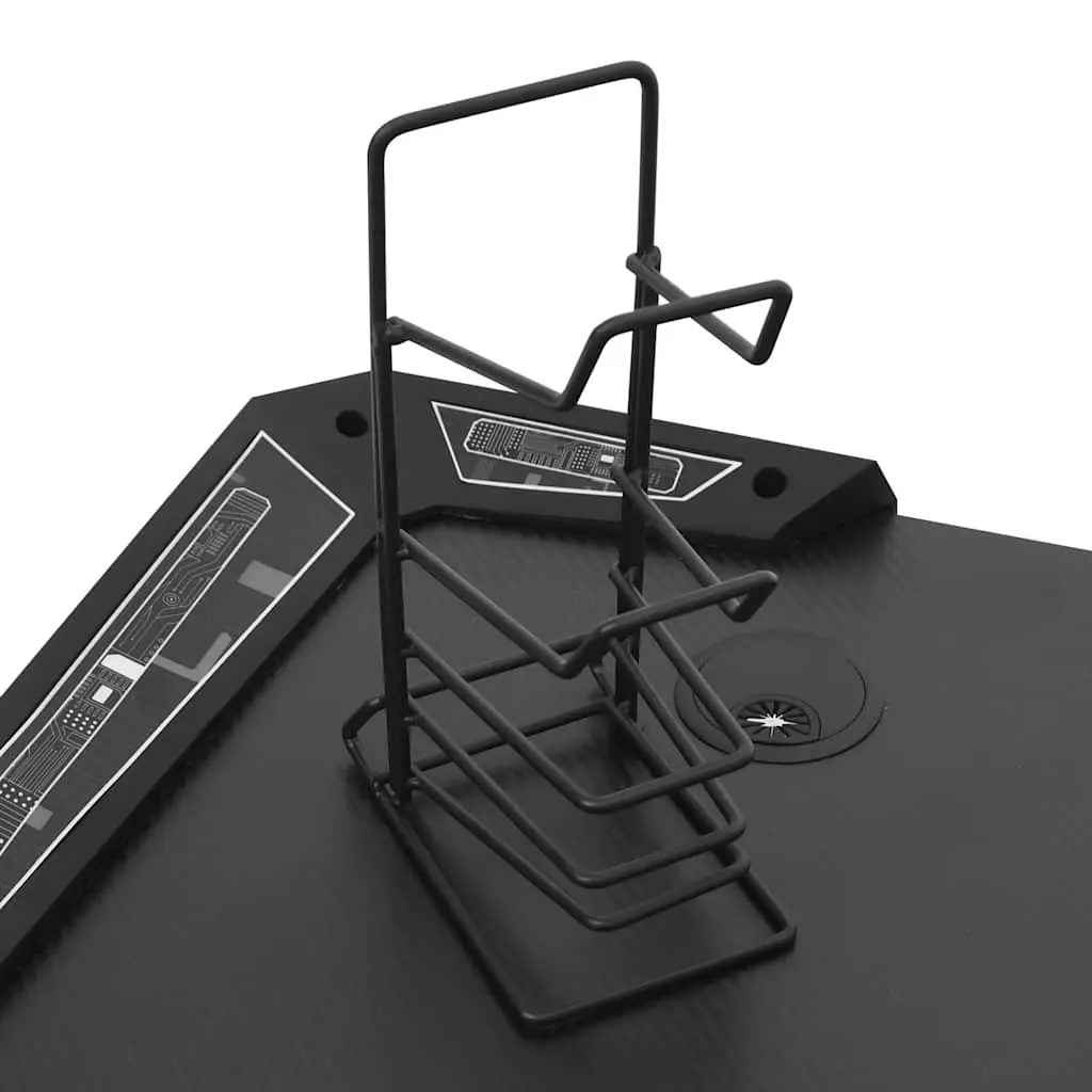 Y Shape Gaming Desk with LED RGB Lighting
