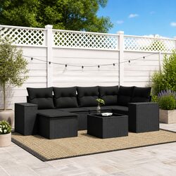Durable 7 Piece Garden Sofa Set with Storage Bag