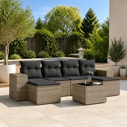 High-Quality 7 Piece Outdoor Grey Sofa Set