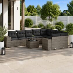 High-Quality 10-Piece Outdoor Garden Sofa Set Grey