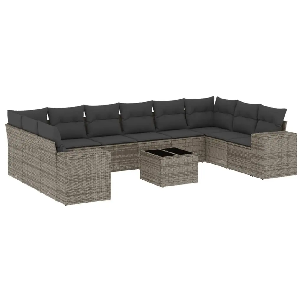 11 Piece Outdoor Garden Sofa Set in Grey