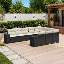 Stylish 10 Piece Outdoor Garden Sofa Set with Cushions