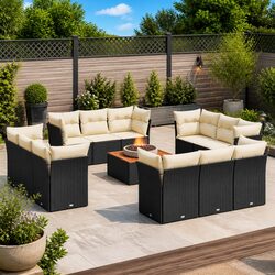 Durable 13 Piece Garden Sofa Set for Outdoor Comfort