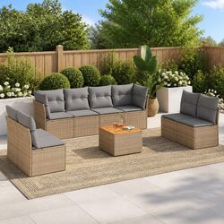 High-Quality 9 Piece Garden Sofa Set for Outdoors