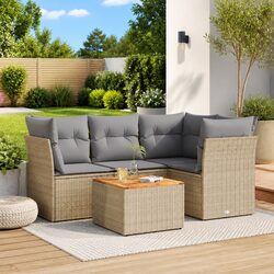 High-Quality 5-Piece Garden Sofa Set in Beige