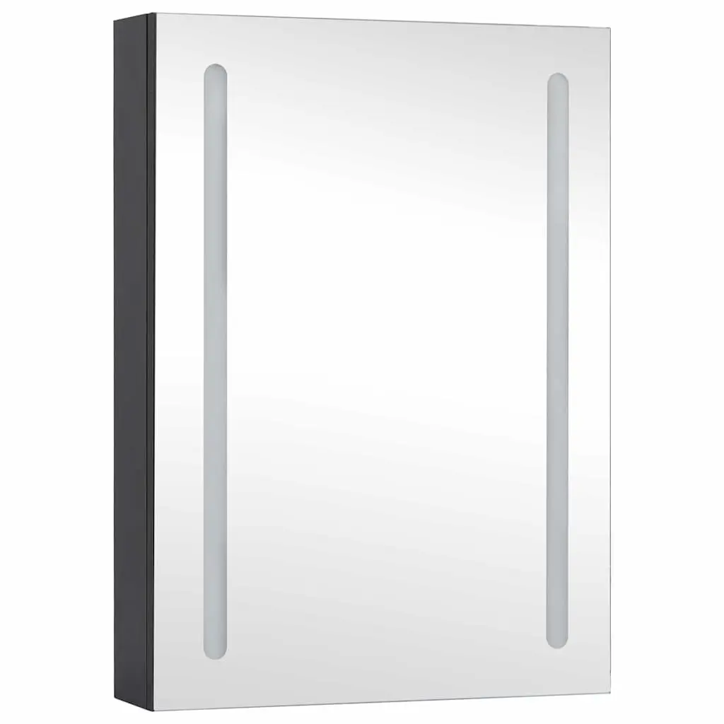 Anthracite Bathroom Vanity Mirror Cabinet 50x13x70cm