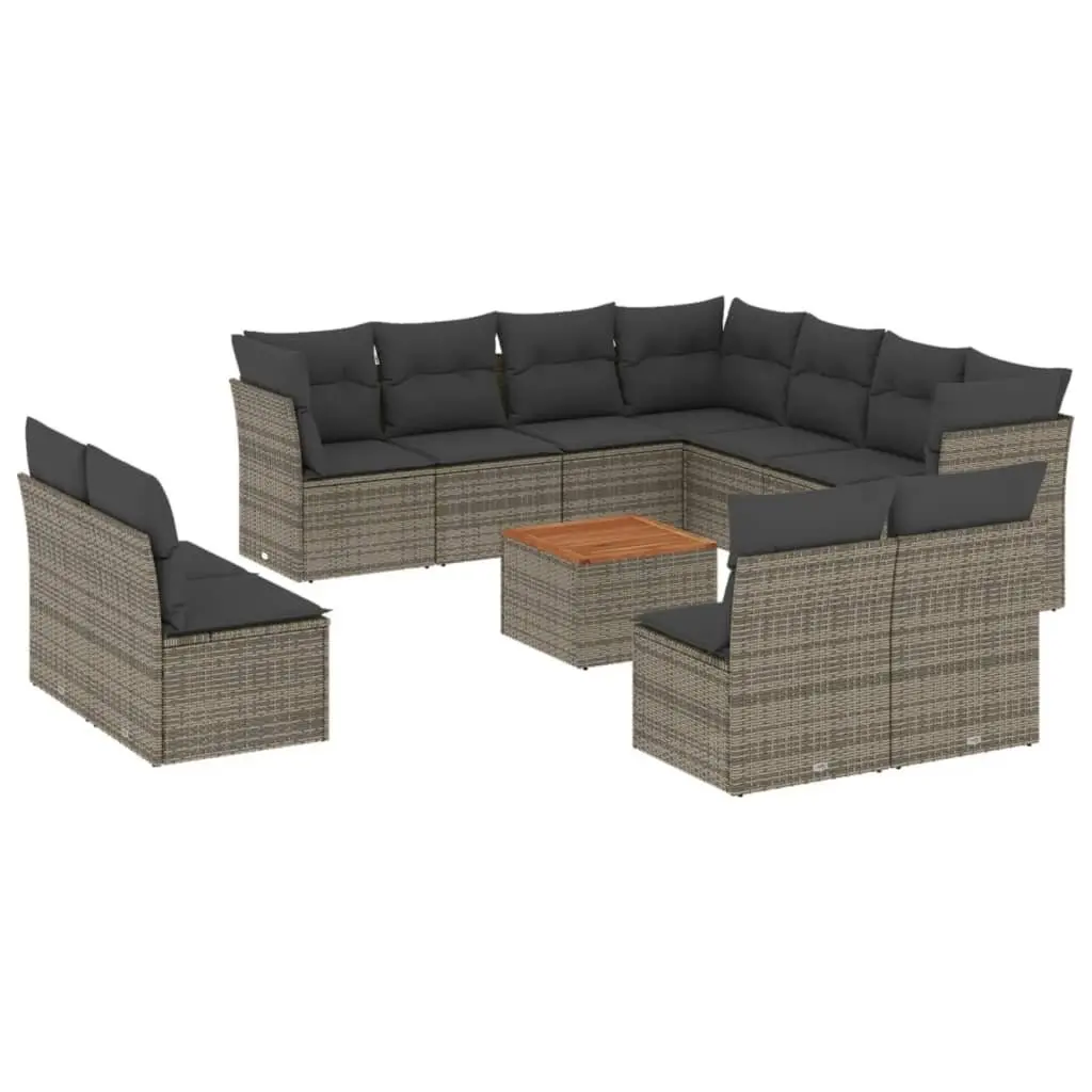 12 Piece Modular Outdoor Sofa Set in Grey