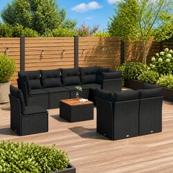 Durable 9 Piece Garden Sofa Set for Outdoor Spaces