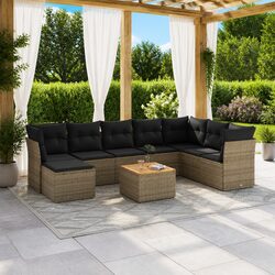 Premium 9 Piece Outdoor Garden Sofa Set in Grey
