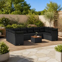 Premium 11-Piece Outdoor Garden Sofa Set with Cushions