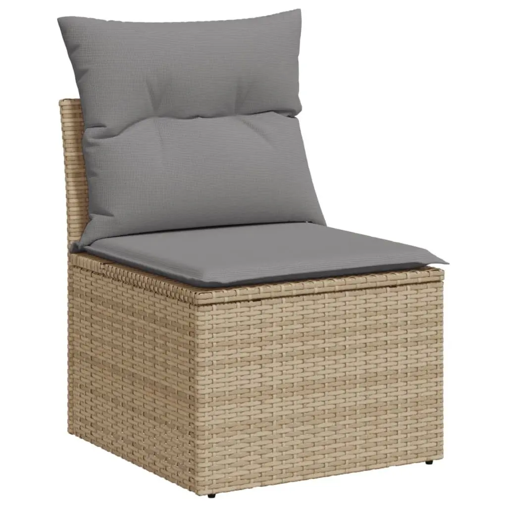 Modular 11-Piece Outdoor Garden Sofa Set in Beige