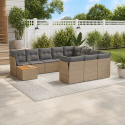 Durable 11 Piece Garden Sofa Set for Outdoor Comfort