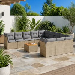 High-Quality 12 Piece Garden Sofa Set in Beige