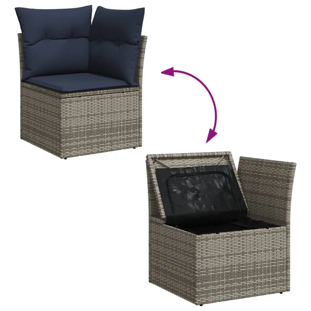 13-Piece Grey Outdoor Garden Sofa Set