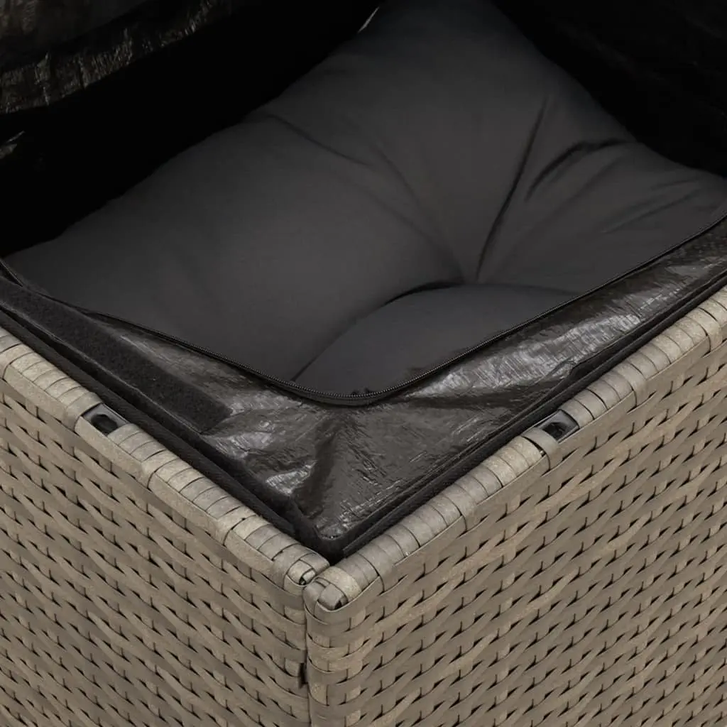 12-Piece Grey Poly Rattan Garden Sofa Set