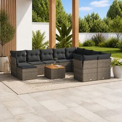 Sturdy 11 Piece Outdoor Garden Sofa Set in Grey