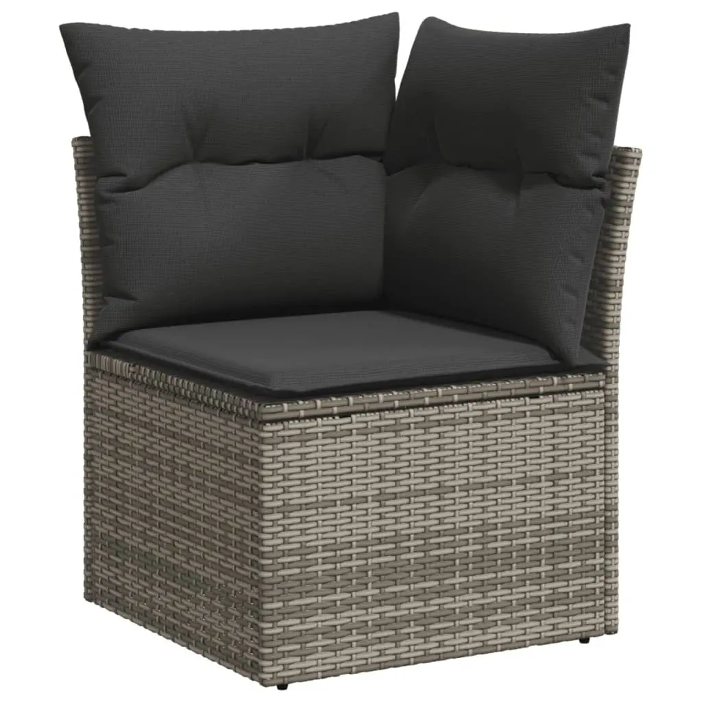 Garden Sofa Set PE Rattan 12 Piece Modular Outdoor Furniture Grey