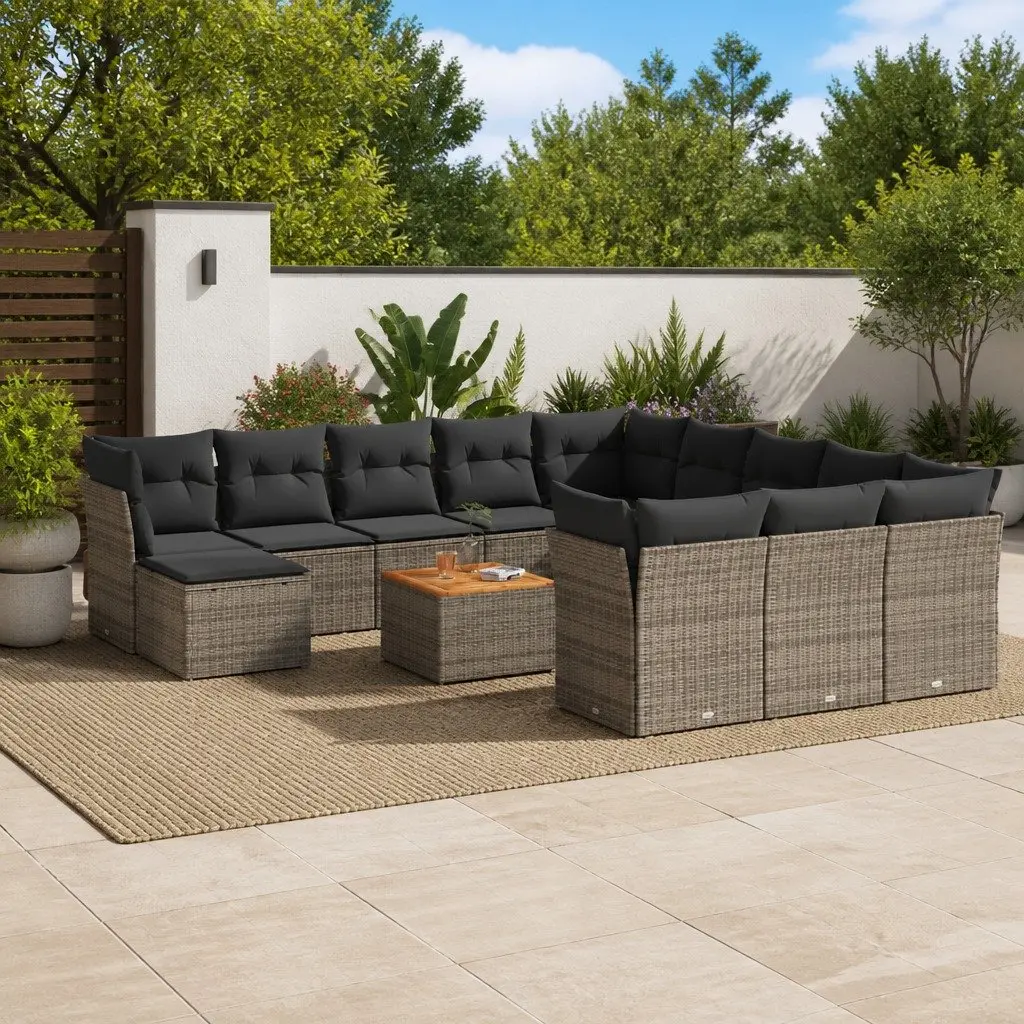 13 Piece Outdoor Garden Sofa Set in Grey