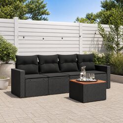 Durable 5 Piece Outdoor Garden Sofa Set with Storage