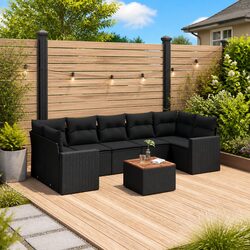 Durable 8 Piece Garden Sofa Set for Outdoor Spaces