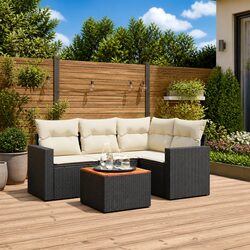 Durable 5 Piece Outdoor Garden Sofa Set with Cushions