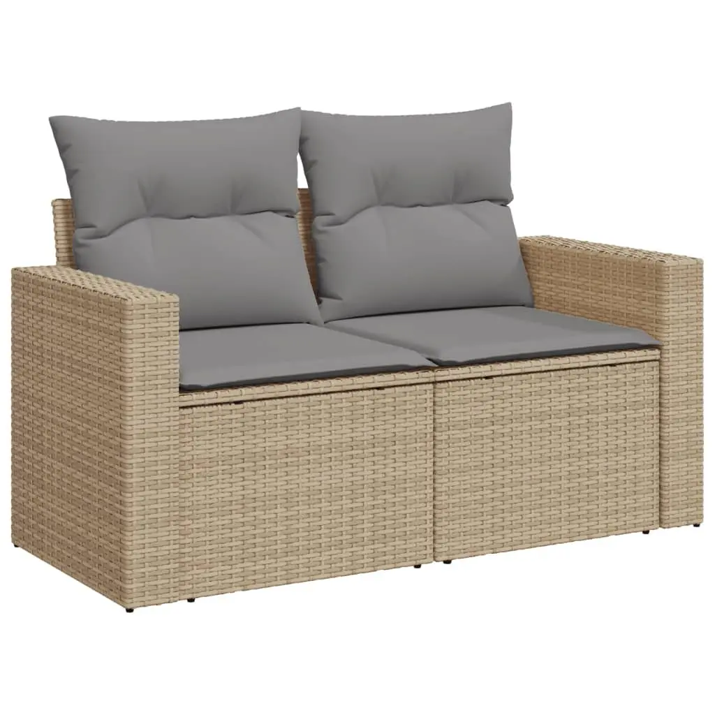 Beige Outdoor 7-Piece Garden Sofa Set with Durable Build