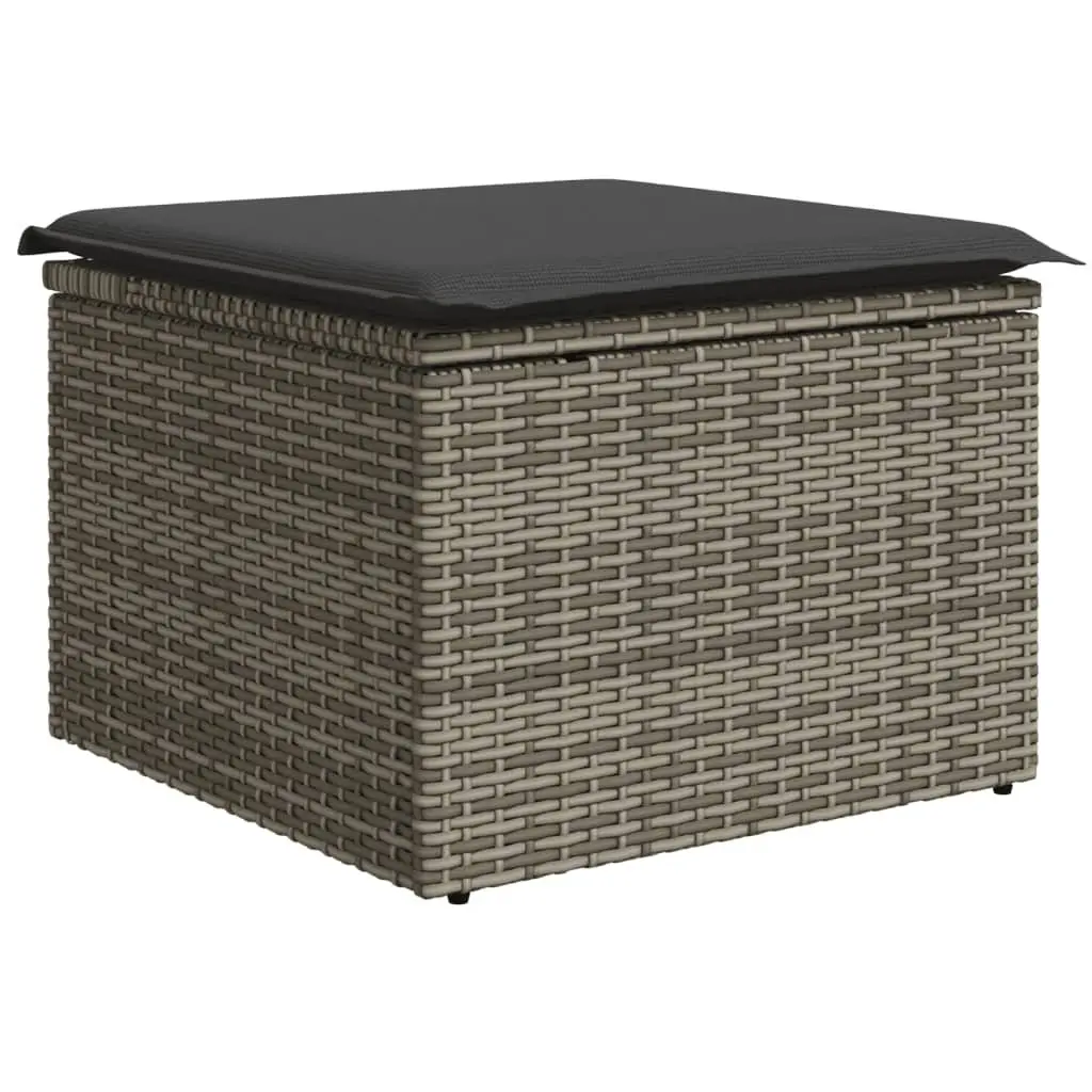 12 Piece Garden Sofa Set in Grey Poly Rattan